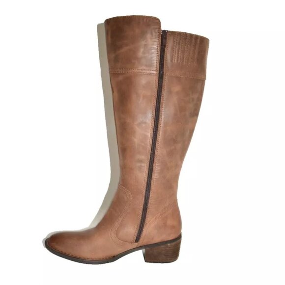 New! Born Fannar Knee High Boot Brown Leather Size 8 M Wide Calf F32737 DD474 - Picture 2 of 7